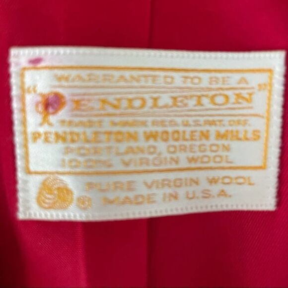 VINTAGE Pendleton Red Wool Blazer sz. 14 #EE - Picture 9 of 10
